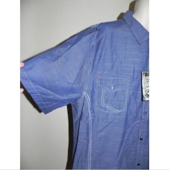 Drill Button Front Shirt Mens Big & Tall 4XLB NWT - Picture 2 of 3